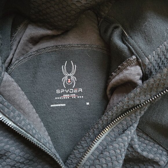 Spyder Women's Black Long Sleeve 1/4 Zip Pullover Activewear Top Size Medium - Picture 3 of 6